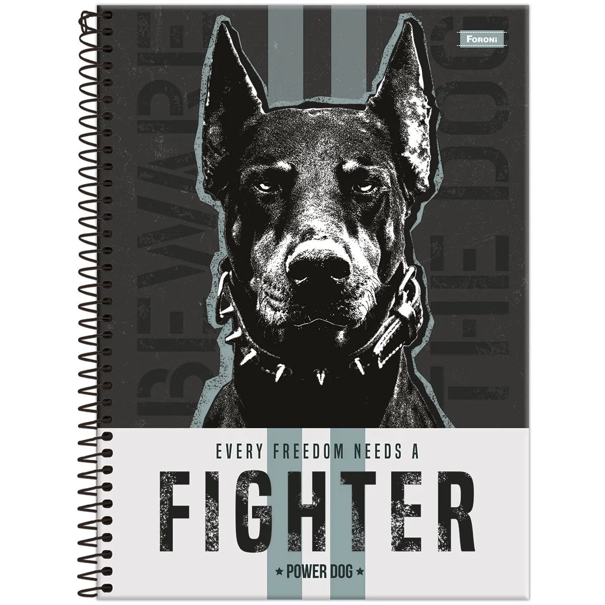 Caderno Universitário Power Dog 1 Matéria 80 Folhas - Foroni - Imagem 4