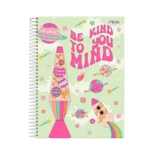 Caderno Espiral Universitário 1 Matéria 80 Folhas Be Kind - Nova Cadernos - Imagem 5