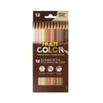 Lápis de Cor Ecolápis Tons de Pele 12 Cores - Multicolor