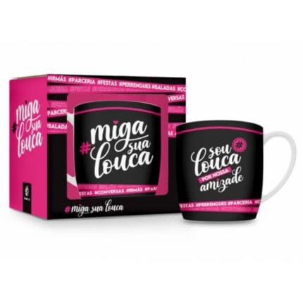 Caneca/Xícaras de Porcelana Urban 300ml Miga Sua Louca - Brasfoot