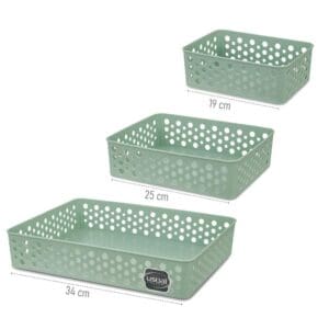 Kit 3 Cestos Organizadores P/M/G - Usual Utilidades - Imagem 3