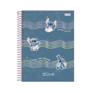 Caderno College 177x240mm 1 Matéria 80 Folhas Stitch - Foroni