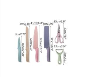 Kit De Facas E Acessórios 6 Peças Kitchen Knife - Imagem 3