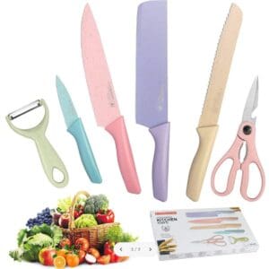 Kit De Facas E Acessórios 6 Peças Kitchen Knife - Imagem 2