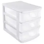 Mini Gaveteiro com 3 Divisórias - Usual Utilidades