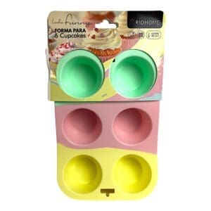 Forma De Silicone Para 6 Cupcakes Linha Funny