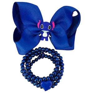 Kit Laço Com 5 Pulseiras Do Stitch