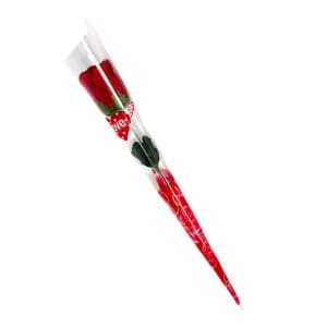 Rosa de Plástico de 35cm em Embalagem Individual GF133699