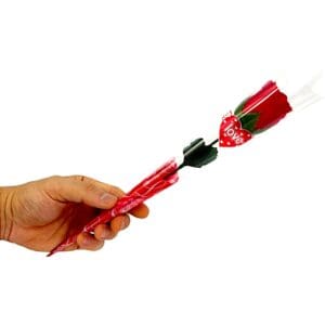 Rosa de Plástico de 35cm em Embalagem Individual GF133699 - Imagem 3