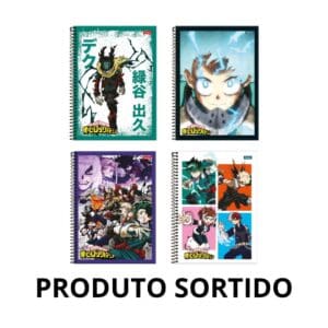 Caderno Espiral Universitário 1 Matéria 80 Folhas  My Hero Academia - Foroni - Imagem 2