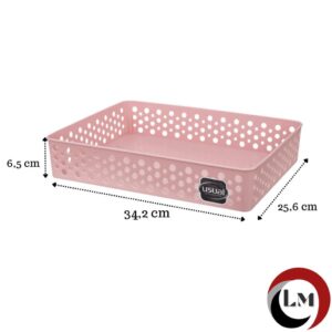 Cesto G  34,2x25,6x6,5cm - Usual Utilidades - Imagem 2