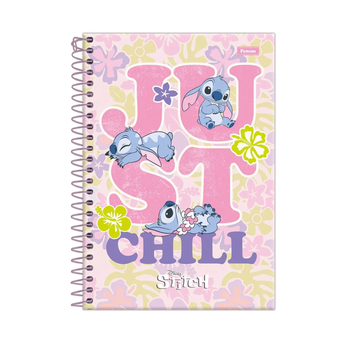 Caderno Espiral Pequeno 1/4 80 Folhas Stitch - Foroni - Imagem 1