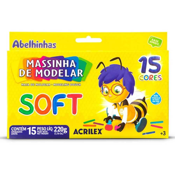 massa-de-modelar-soft-15-cores-220g-acrilex_1_600 Massinha de Modelar Soft 15 Cores 220g - Acrilex - Imagem 1