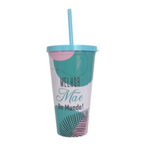 Copo de Plástico com Canudo Dia das Mães 600ml Sortido - Interponte - Imagem 6