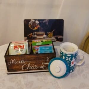 Caixa de Chá em MDF Estampada com 2 Divisórias - Imagem 2