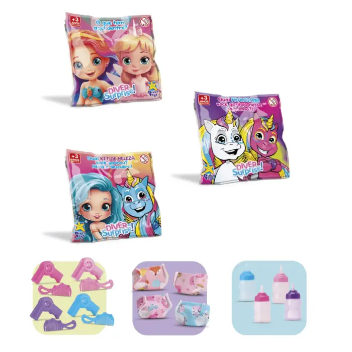 Boneca Baby Ovo com 3 Saquinhos Surpresa  Diver Surprise Sortido - Divertoys - Imagem 5