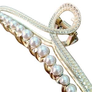 Presilha de Cabelo com Pérolas 11,3x4,5x4cm - FWB - Imagem 3