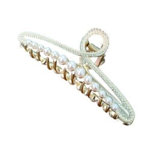 Presilha de Cabelo com Pérolas 11,3x4,5x4cm - FWB