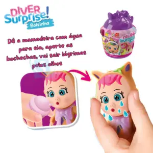 Boneca Surpresa Mama e Chora Mini Bolsinha Diver Surprise Sortido - Divertoys - Imagem 3