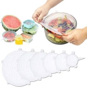 Kit de Tampa de Silicone com 6 Tamanho 19/16/14/11,5/9/6CM - Rio Tijucas - Imagem 4