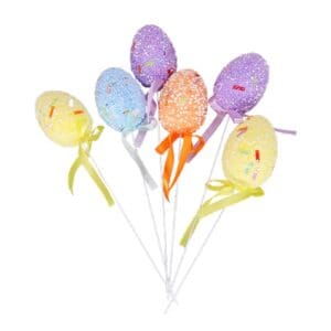 Ovos de Páscoa Decorativo de Isopor com 6 Unidades 6cm Cada - Rio Tijucas - Imagem 3