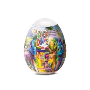 Brinquedo Ovo com 3 Potes de Massinha e 6 Forminhas Diver Dinos - Divertoys