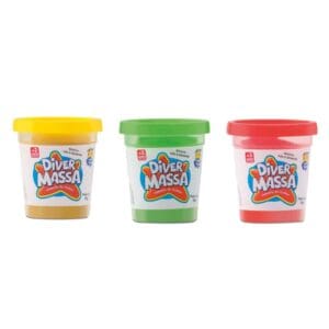 Brinquedo Ovo com 3 Potes de Massinha e 6 Forminhas Diver Dinos - Divertoys - Imagem 6