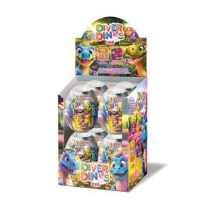 Brinquedo Ovo com 3 Potes de Massinha e 6 Forminhas Diver Dinos - Divertoys - Imagem 7