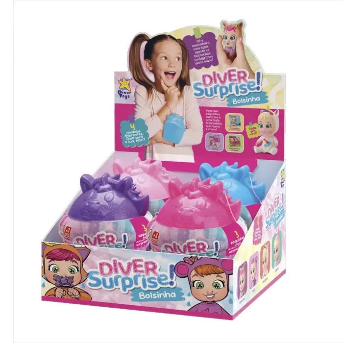Boneca Surpresa Mama e Chora Mini Bolsinha Diver Surprise Sortido - Divertoys - Imagem 1