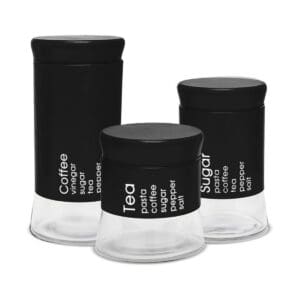 Conjunto de Potes com 3 Peças em Vidro + Aço Inox Will - Dolce Home - Imagem 5