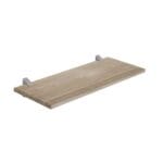 Prateleira de Madeira Nogueira com Suporte Prata 1,5x20x60cm Concept - Prat-K