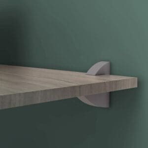 Prateleira de Madeira Nogueira com Suporte Prata 1,5x20x60cm Concept - Prat-K - Imagem 3