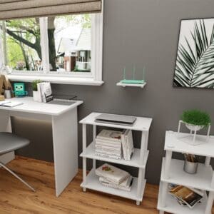 Prateleira de Madeira Porta Modem 1,2x20x24cm Utilitá Me Leve - Prat-K - Imagem 2