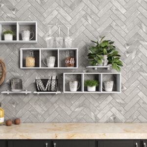 Kit com 3 Prateleiras de Madeira 1,2x20x40cm Concept Me Leve - Prat-K - Imagem 2