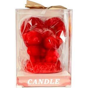 Vela Decorativa e Aromatizada em Formato de Ursinho com Coração de 8 cm - Imagem 3