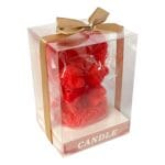 Vela Decorativa e Aromatizada em Formato de Ursinho com Coração de 8 cm