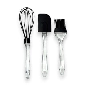 Kit Cozinha de Silicone com Espátula, Pincel e Fouet - Eco's Houseware