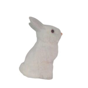 Coelho Decorativo Peluciado de Fibra Acrílica e Isopor para Páscoa 16cm - Rio Tijucas - Imagem 6