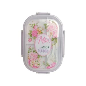 Kit Marmita 3 Peças com Colher e Garfo em Plástico Dia das Mães Sortido - Interponte