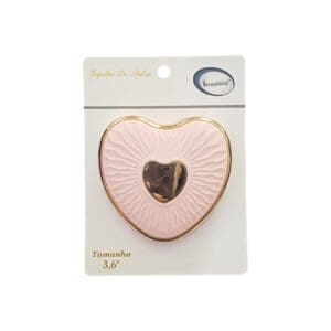 Espelho de Bolso com Formato de Coração Tamanho 3,6" Sortido - Interponte