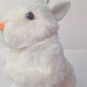 Coelho Decorativo Peluciado de Fibra Acrílica e Isopor para Páscoa 16cm - Rio Tijucas - Imagem 4