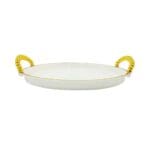 Bandeja Redonda Decorativa de Plástico com Alças Sortido - FWB