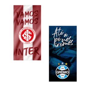 Toalha de Praia Estampada 70x140cm Times de Futebol - Bene Casa