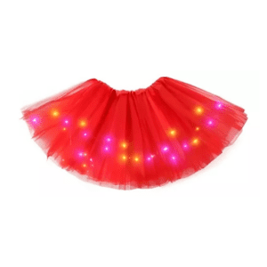 Saia de Poliéster com Luz 40cm Cores Sortidas