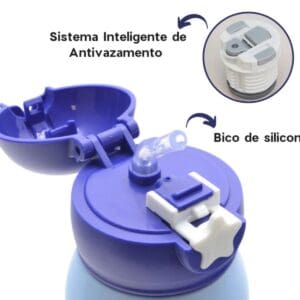 Garrafa Térmica de Inox e Plástico Infantil 500ml Sortido - Interponte - Imagem 10