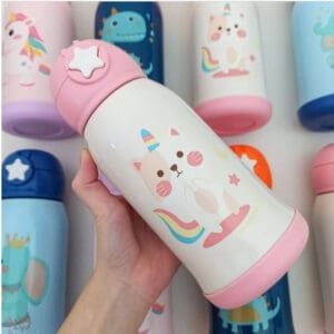 Garrafa Térmica de Inox e Plástico Infantil 500ml Sortido - Interponte - Imagem 2