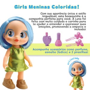 Boneca Meninas Coloridas The Glow Girls - Bee Toys - Imagem 7
