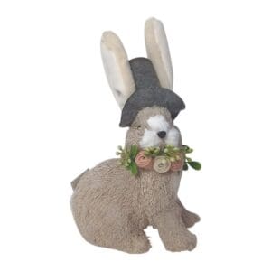 Coelho Decorativo de Poliéster e Isopor para Páscoa 20x30cm - Rio Tijucas