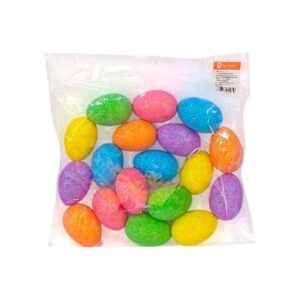 Ovos de Páscoa Decorativos de Isopor com 18 Unidades 4x6cm Cada - Rio Tijucas