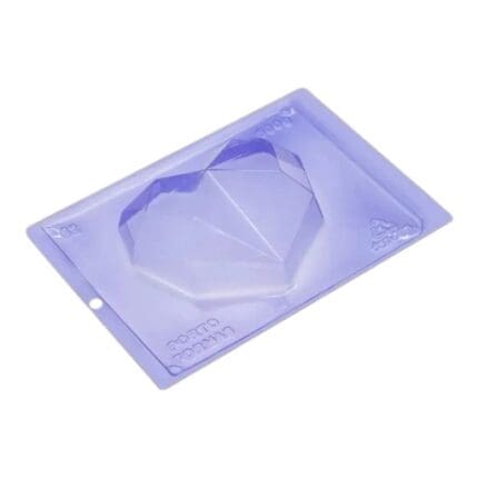 Forma para Ovo de Páscoa Formato de Coração Diamond 500g com 3 Partes - Porto Formas